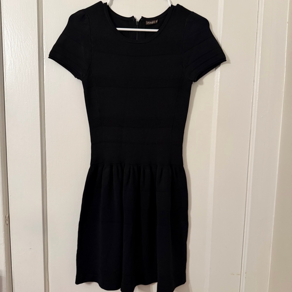 J.McLaughlin Black Grace Cap Sleeve Fit & Flare Dress – Size S